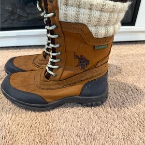US POLO Association CRISP Women's Size 6.5 Tall Winter rubber Boots JTA4394